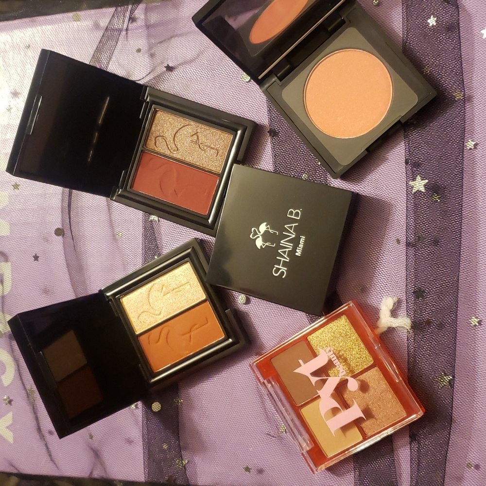 4 Eyeshadow duo & quad Singles Shaina B. Miami, Pyt & REALHER Blush